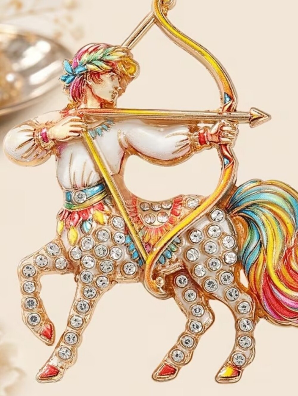 Multicolor Centaur Brooch